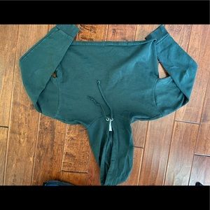 Green Cropped Sweatshirt